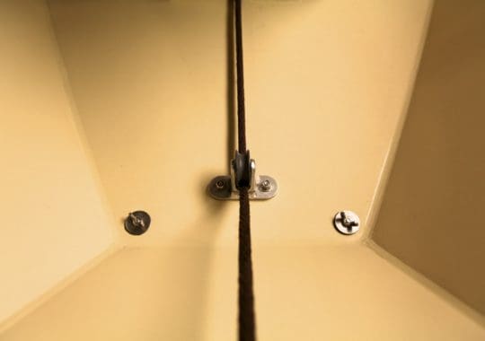 In Floor Anchor Pulley System with Transom Drain Plugs