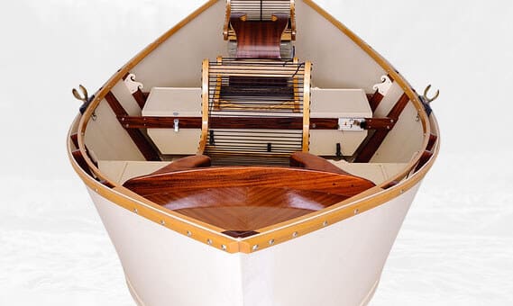 African Mahogany Drift Boat Interior