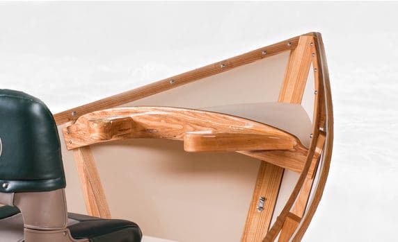 White Ash Drift Boat Interior with Durable Varnish Finish