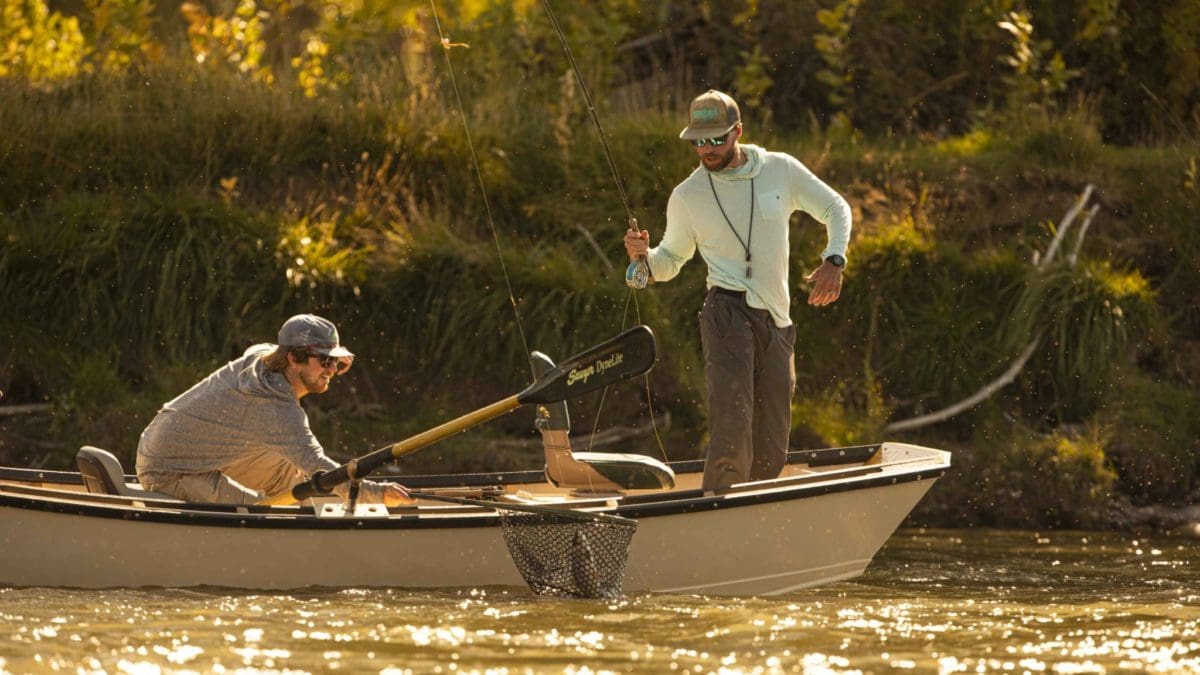 Trout Netted in Boulder River Skiff