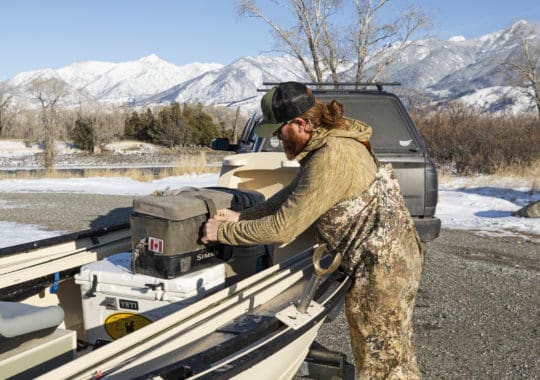 River Running in the new boulder boat works skiff